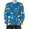 Hanukkah Print Pattern Women's Sweatshirt-grizzshop