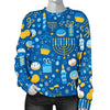 Hanukkah Print Pattern Women's Sweatshirt-grizzshop