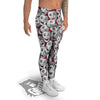 Happy And Sad Theatrical Masks Print Pattern Men's Leggings-grizzshop