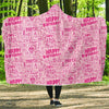 Happy Birthday Pattern Print Hooded Blanket-grizzshop