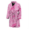 Happy Birthday Pattern Print Men Long Robe-grizzshop