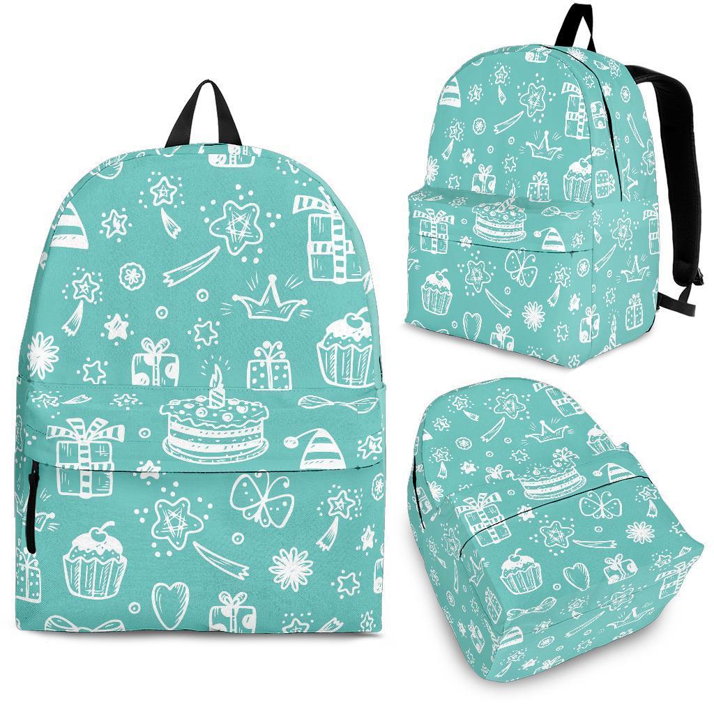 Happy Birthday Print Pattern Backpack-grizzshop