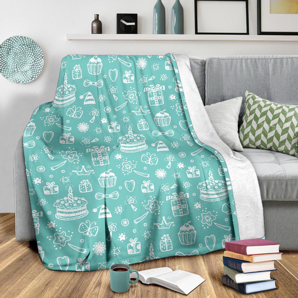 Happy Birthday Print Pattern Blanket-grizzshop