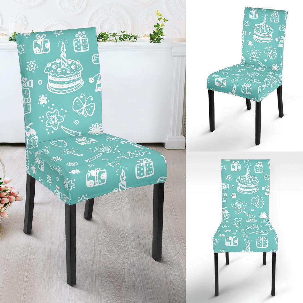 Happy Birthday Print Pattern Chair Cover-grizzshop