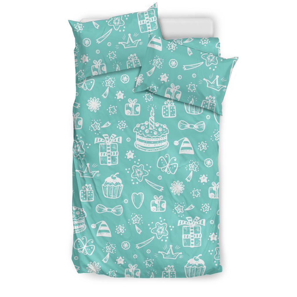 Happy Birthday Print Pattern Duvet Cover Bedding Set-grizzshop