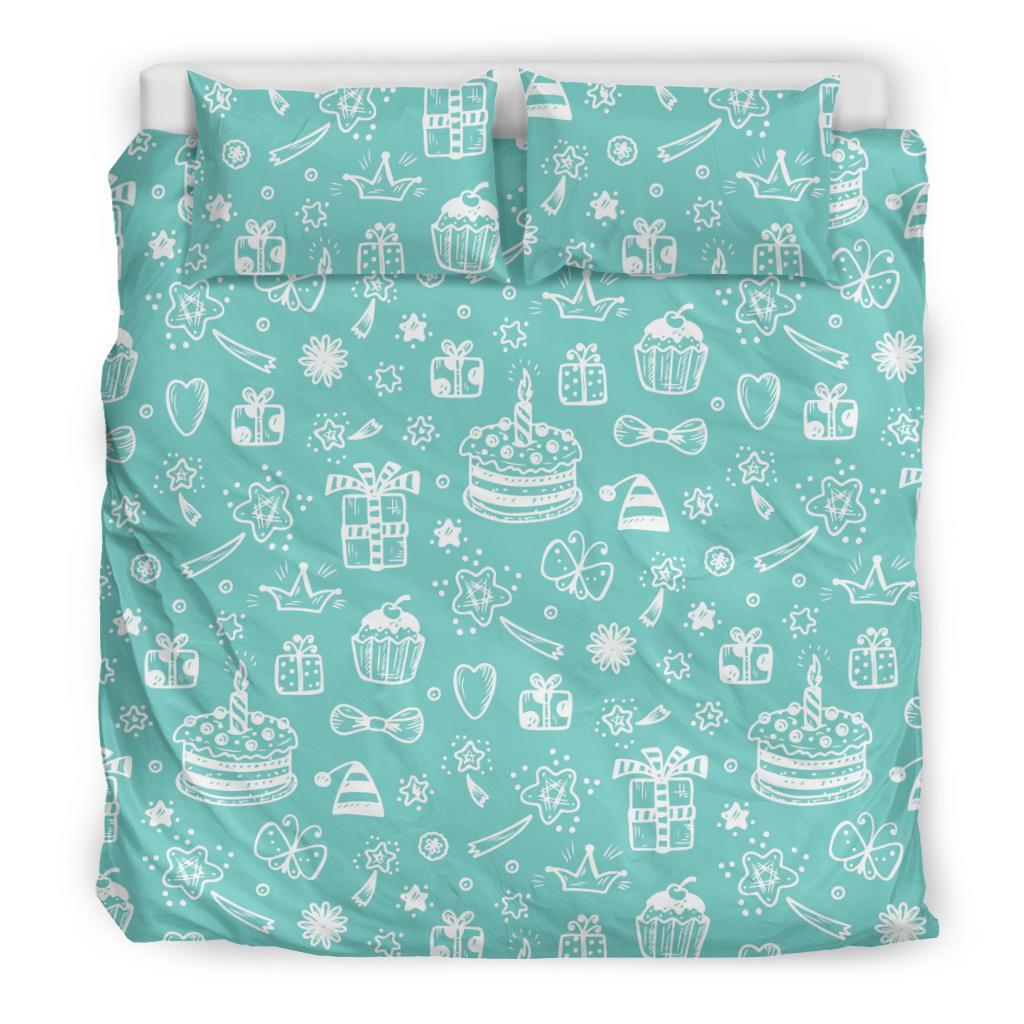 Happy Birthday Print Pattern Duvet Cover Bedding Set-grizzshop