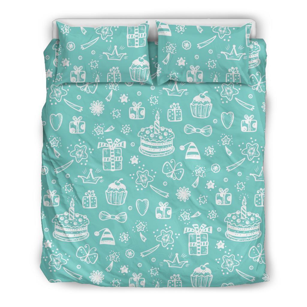 Happy Birthday Print Pattern Duvet Cover Bedding Set-grizzshop