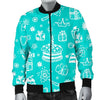 Happy Birthday Print Pattern Men's Bomber Jacket-grizzshop