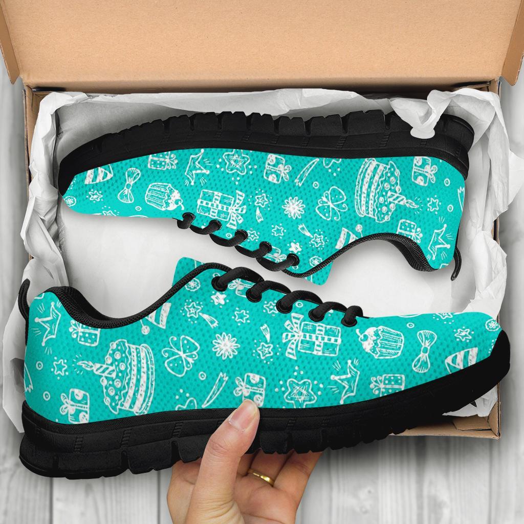 Happy Birthday Print Pattern Sneaker Shoes For Men Women-grizzshop