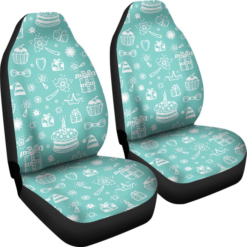 Happy Birthday Print Pattern Universal Fit Car Seat Covers-grizzshop