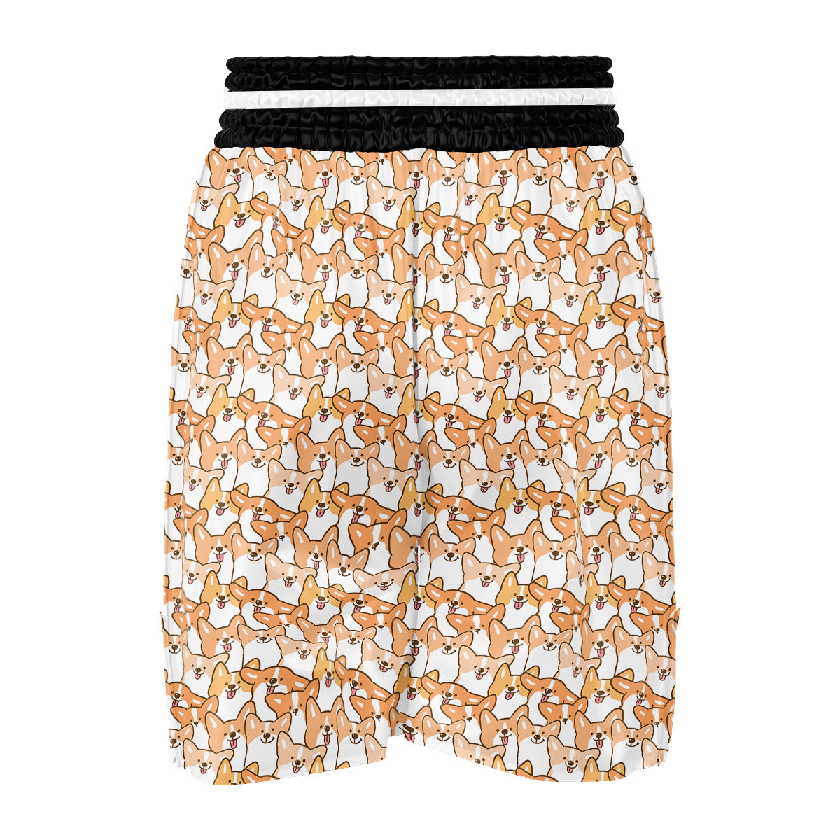 Happy Corgi Print Pattern Boxing Shorts-grizzshop