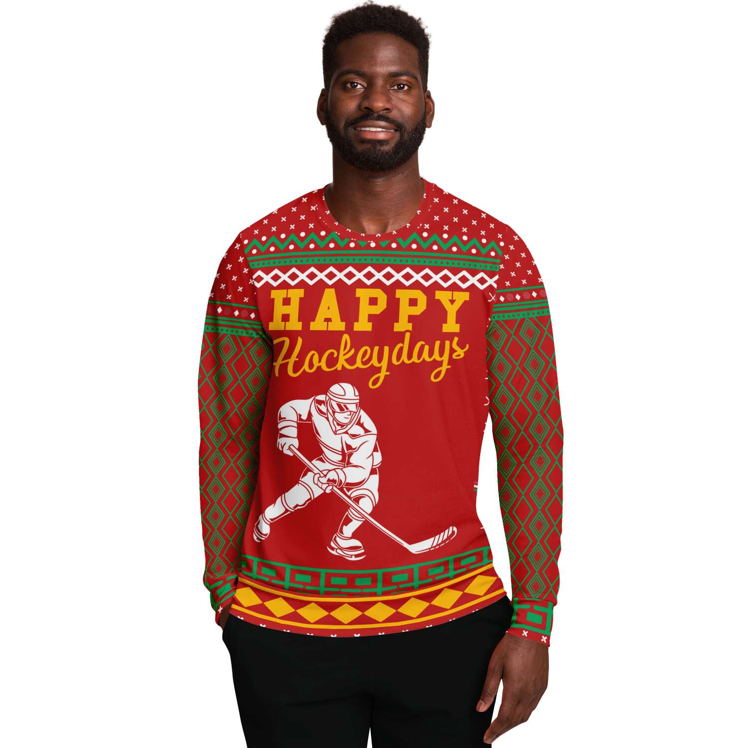 Happy Hockeydays Ugly Christmas Sweater-grizzshop