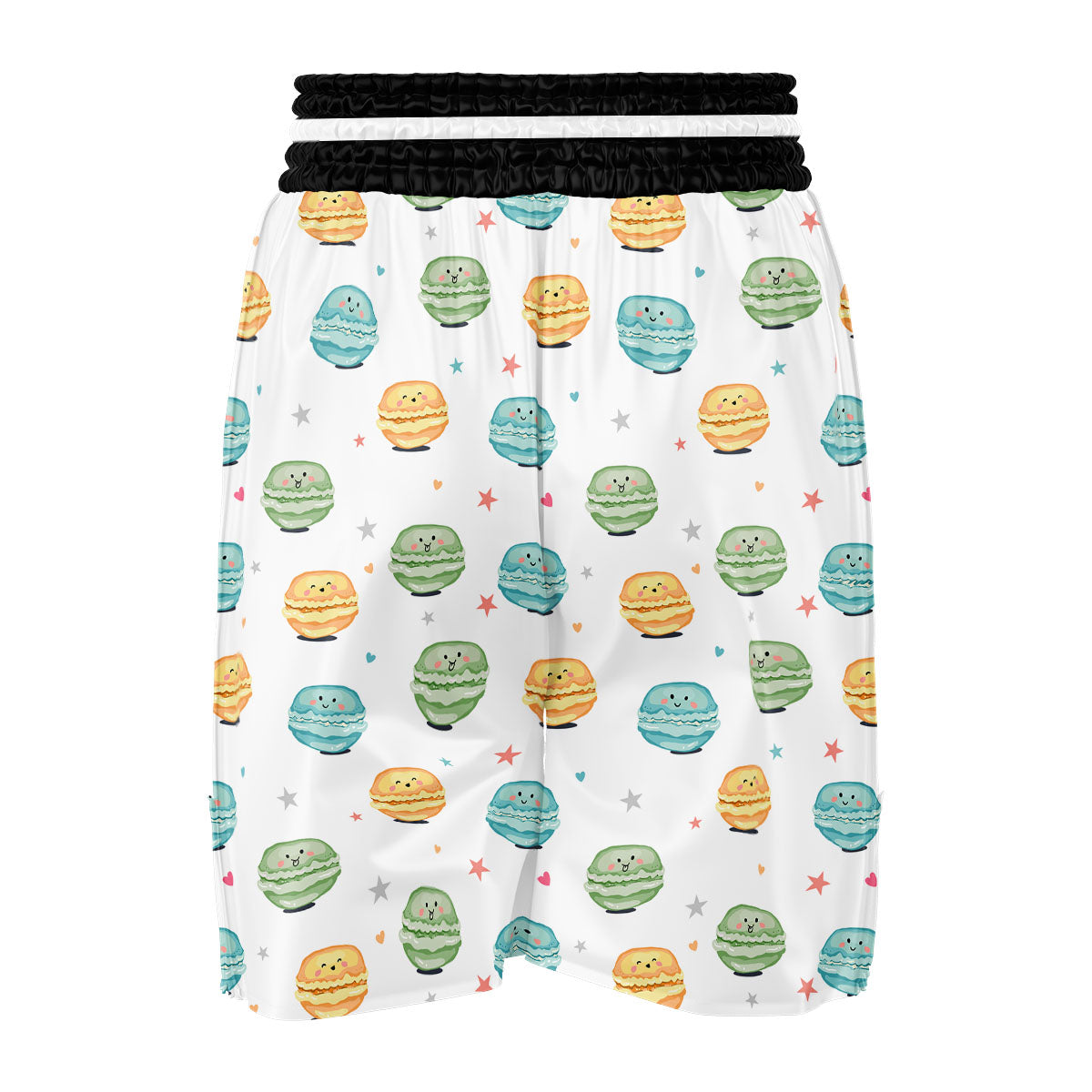 Happy Macarons Print Pattern Boxing Shorts-grizzshop