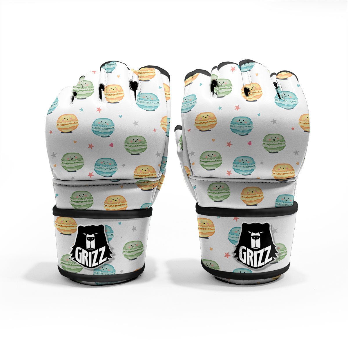 Happy Macarons Print Pattern MMA Gloves-grizzshop