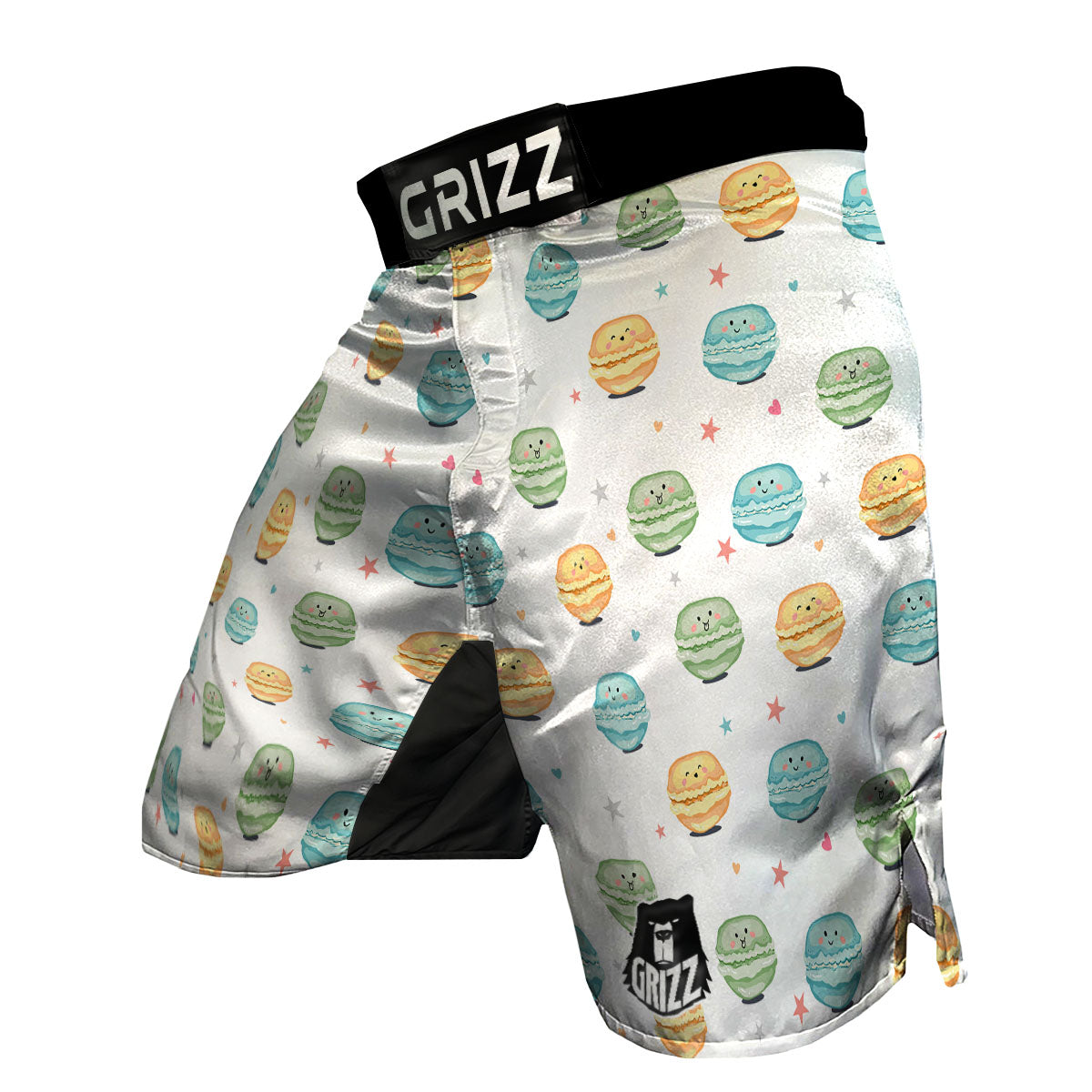 Happy Macarons Print Pattern MMA Shorts-grizzshop