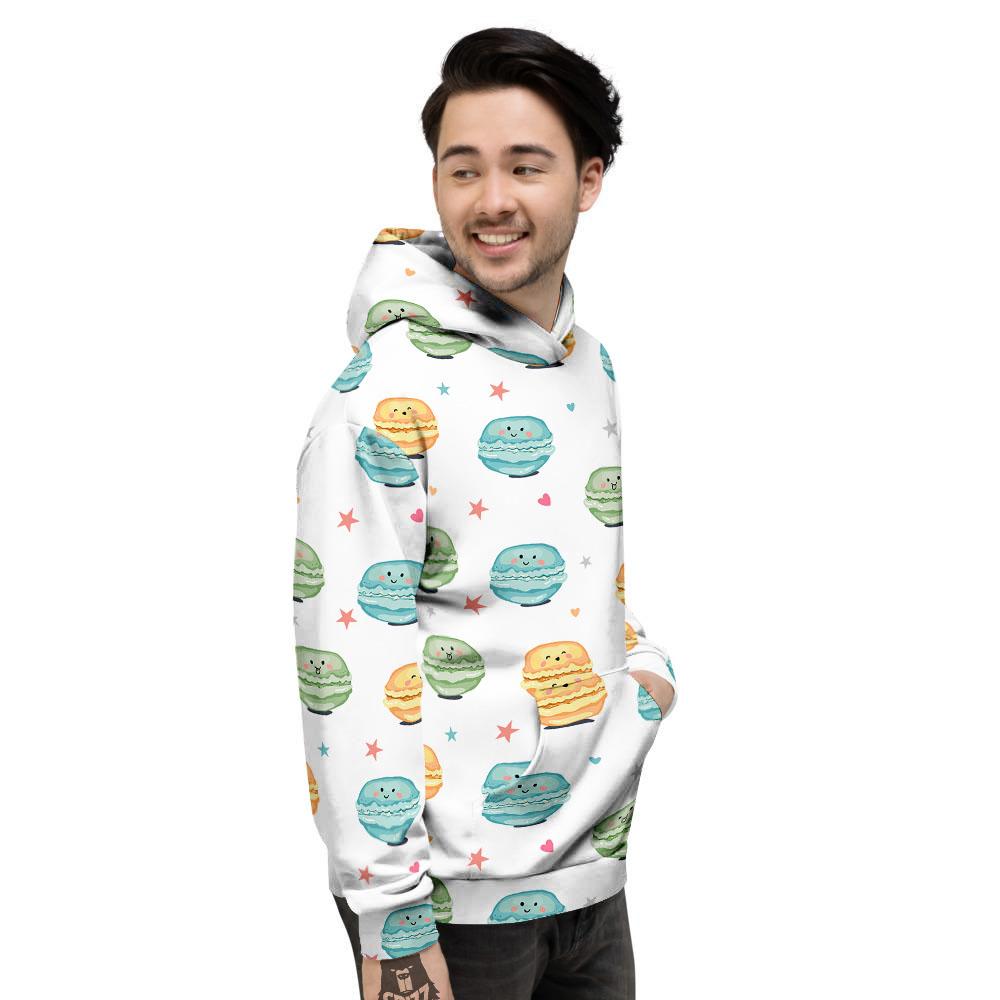 Happy Macarons Print Pattern Men's Hoodie-grizzshop