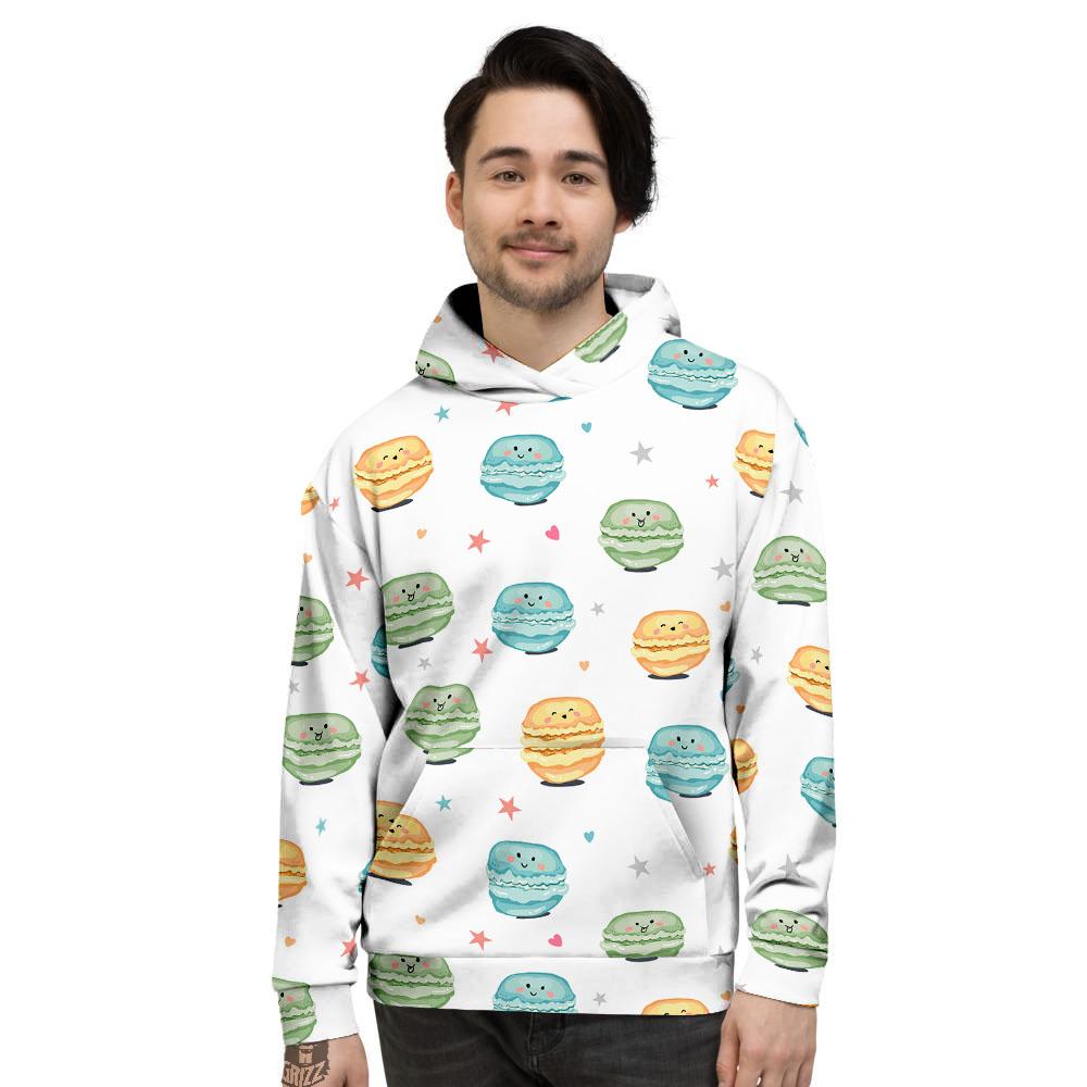 Happy Macarons Print Pattern Men's Hoodie-grizzshop