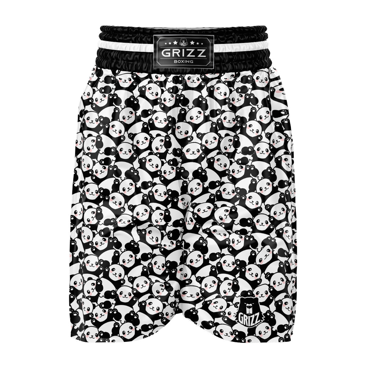 Happy Panda Cute Print Pattern Boxing Shorts-grizzshop