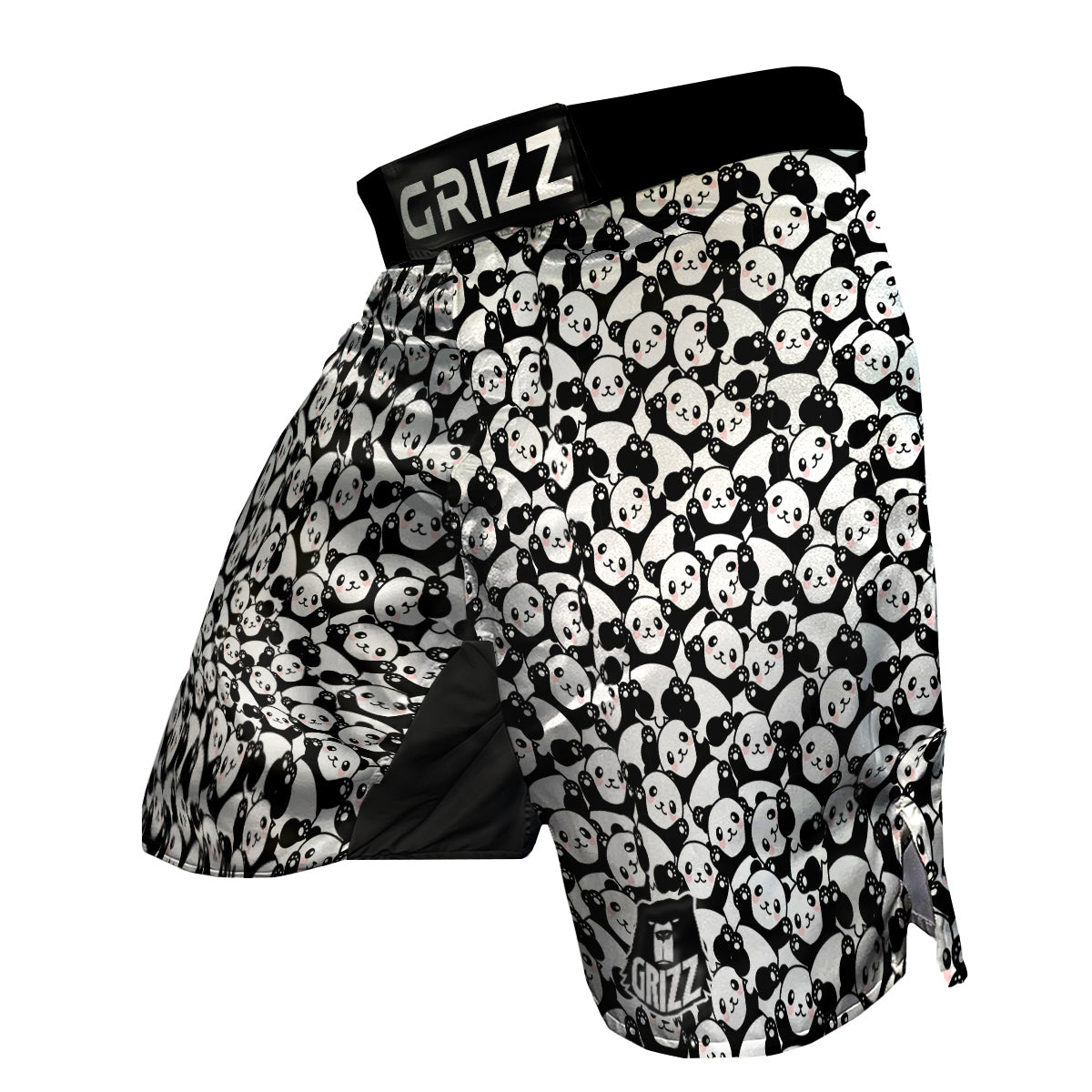 Happy Panda Cute Print Pattern MMA Shorts-grizzshop