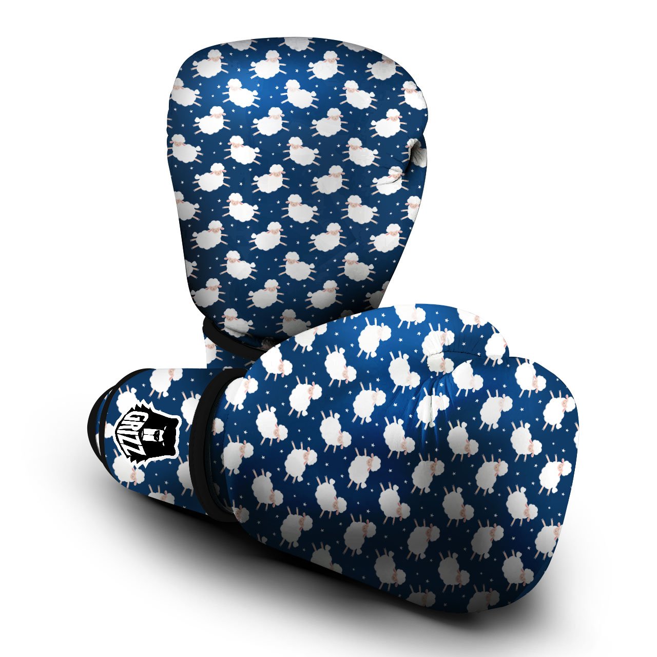 Happy Sheep Print Pattern Boxing Gloves-grizzshop