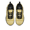 Harlequin Gold And White Print Pattern Black Sneaker-grizzshop