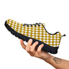 Harlequin Gold And White Print Pattern Black Sneaker-grizzshop