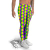 Harlequin Mardi Gras Print Pattern Men's Leggings-grizzshop