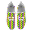 Harlequin Mardi Gras Print Pattern White Athletic Shoes-grizzshop