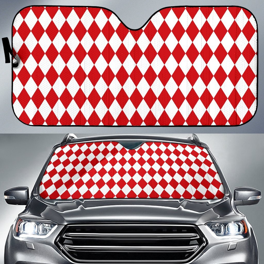 Harlequin Pattern Print Car Sun Shade-grizzshop