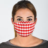 Harlequin Pattern Print Face Mask-grizzshop