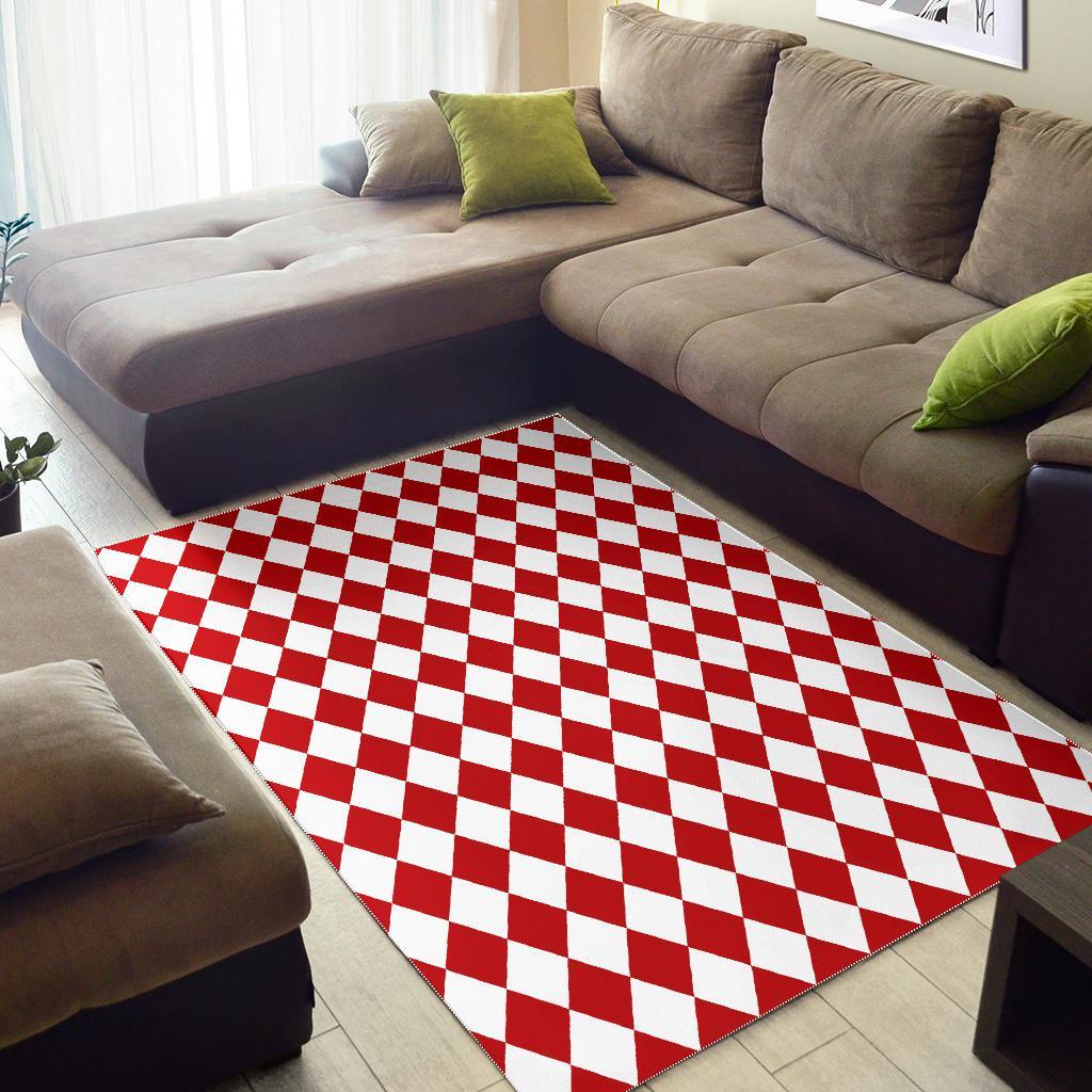 Harlequin Pattern Print Floor Mat-grizzshop