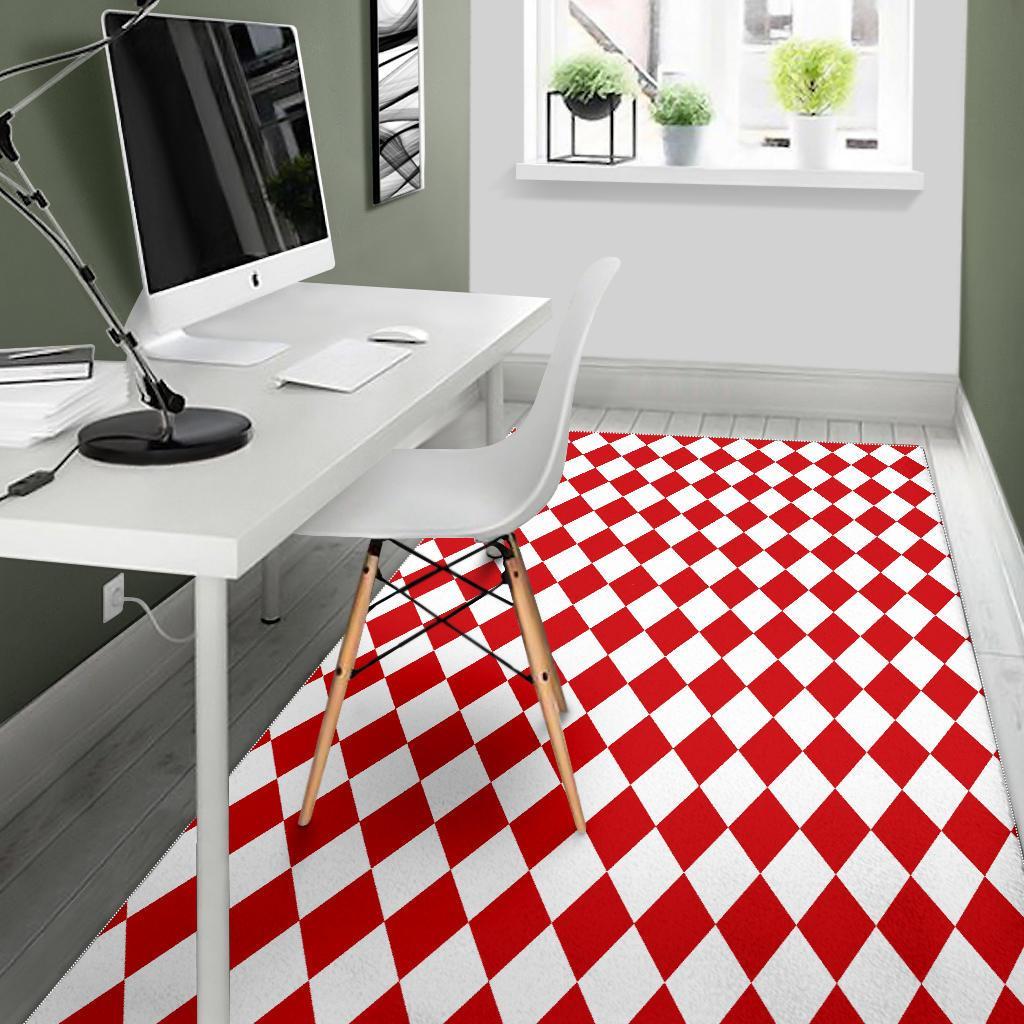 Harlequin Pattern Print Floor Mat-grizzshop