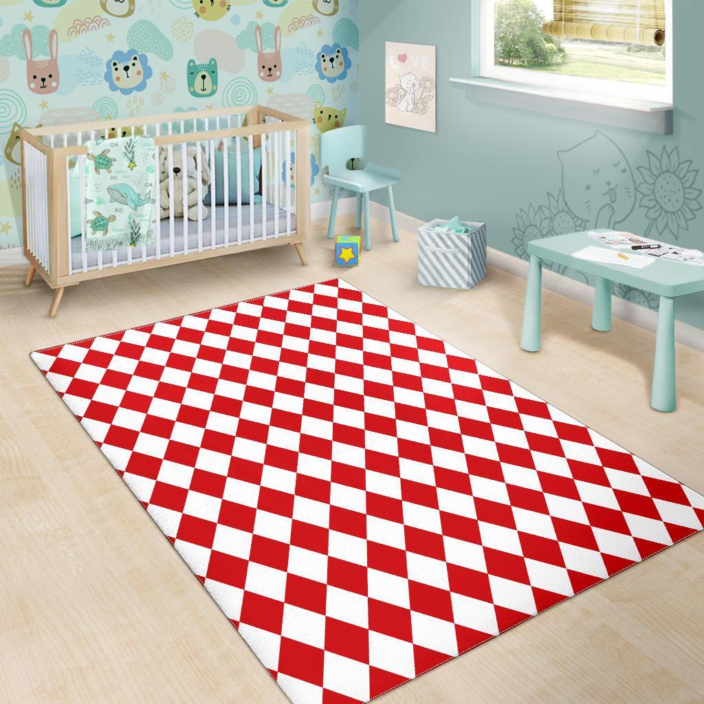 Harlequin Pattern Print Floor Mat-grizzshop