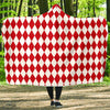 Harlequin Pattern Print Hooded Blanket-grizzshop