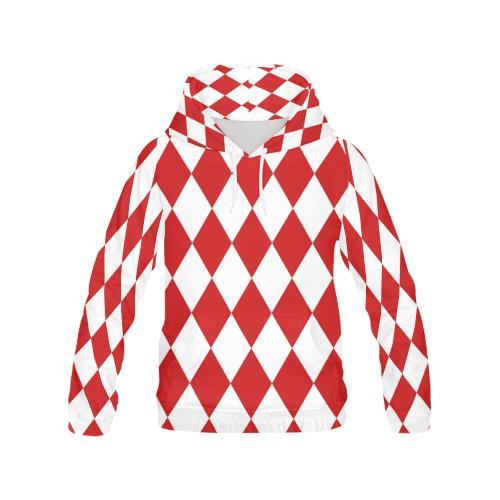 Harlequin Pattern Print Men Pullover Hoodie-grizzshop