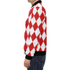 Harlequin Pattern Print Men's Bomber Jacket-grizzshop