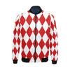 Harlequin Pattern Print Men's Bomber Jacket-grizzshop