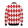 Harlequin Pattern Print Men's Bomber Jacket-grizzshop