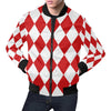 Harlequin Pattern Print Men's Bomber Jacket-grizzshop