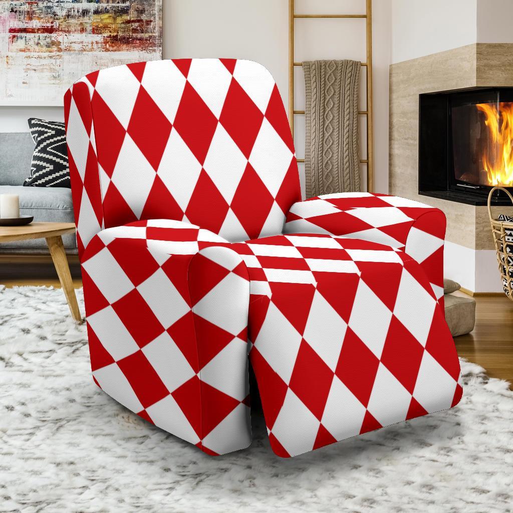 Harlequin Pattern Print Recliner Cover-grizzshop