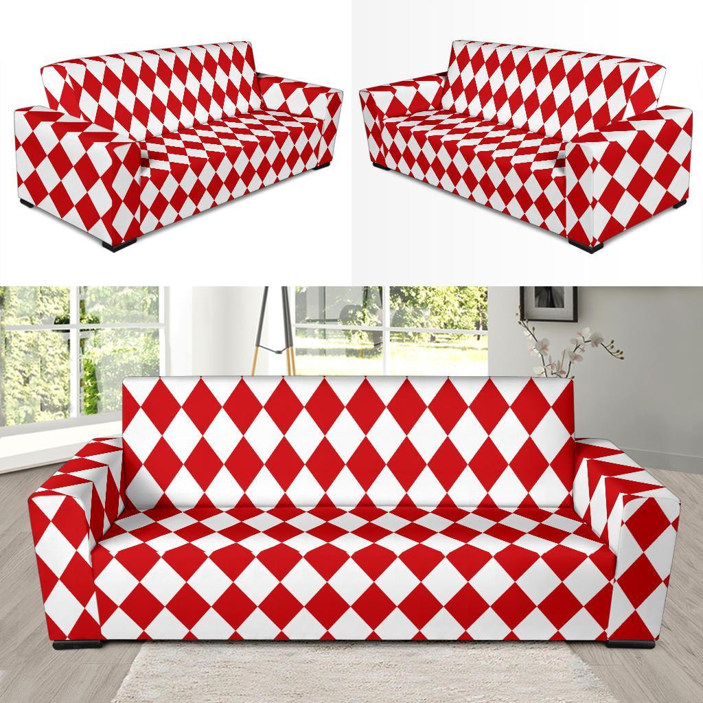 Harlequin Pattern Print Sofa Covers-grizzshop