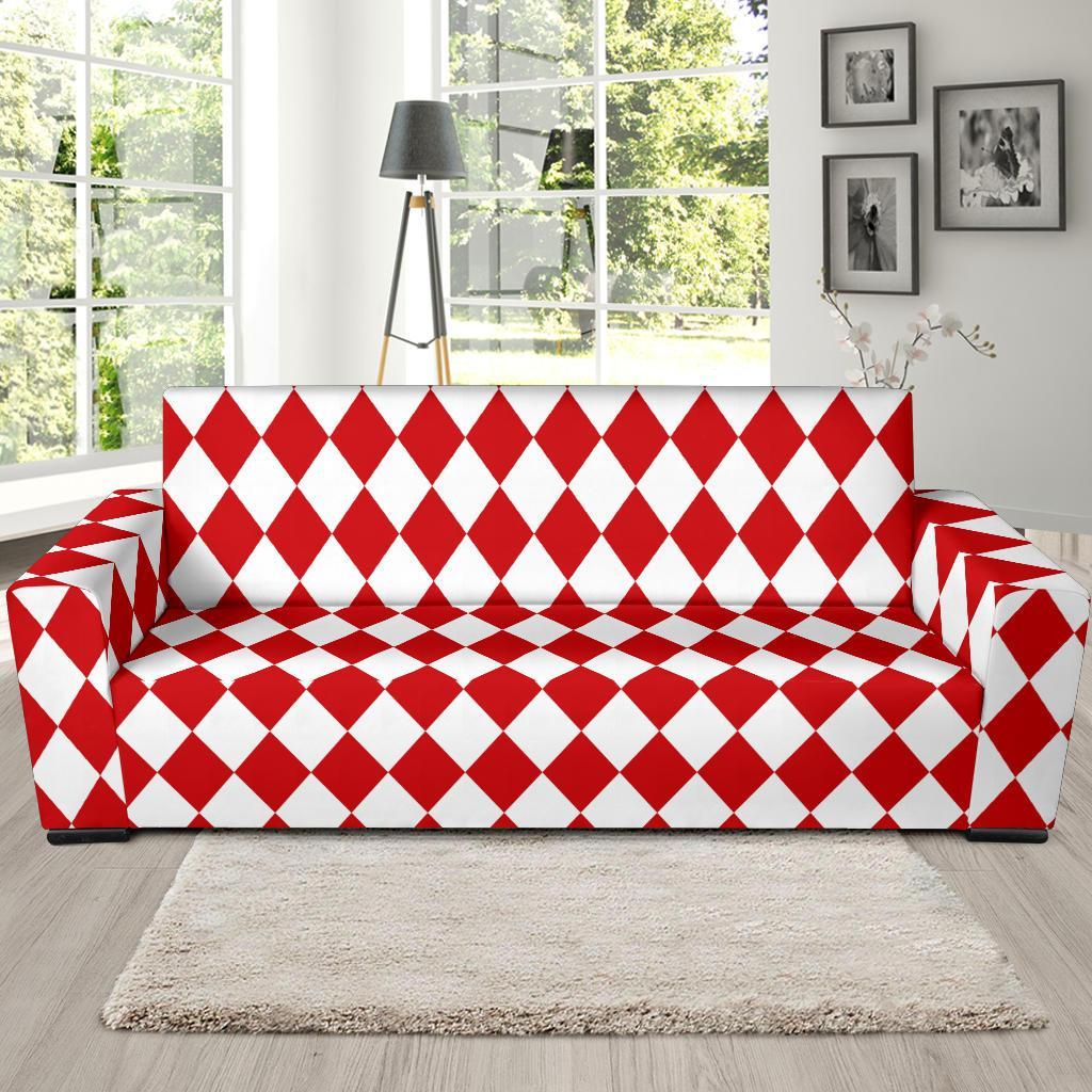 Harlequin Pattern Print Sofa Covers-grizzshop