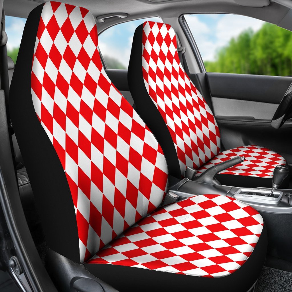 Harlequin Pattern Print Universal Fit Car Seat Cover-grizzshop