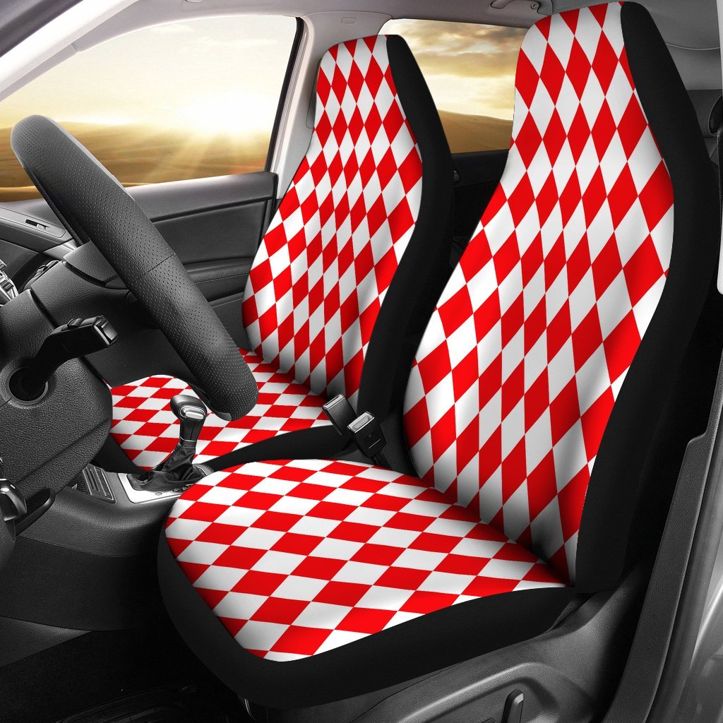 Harlequin Pattern Print Universal Fit Car Seat Cover-grizzshop