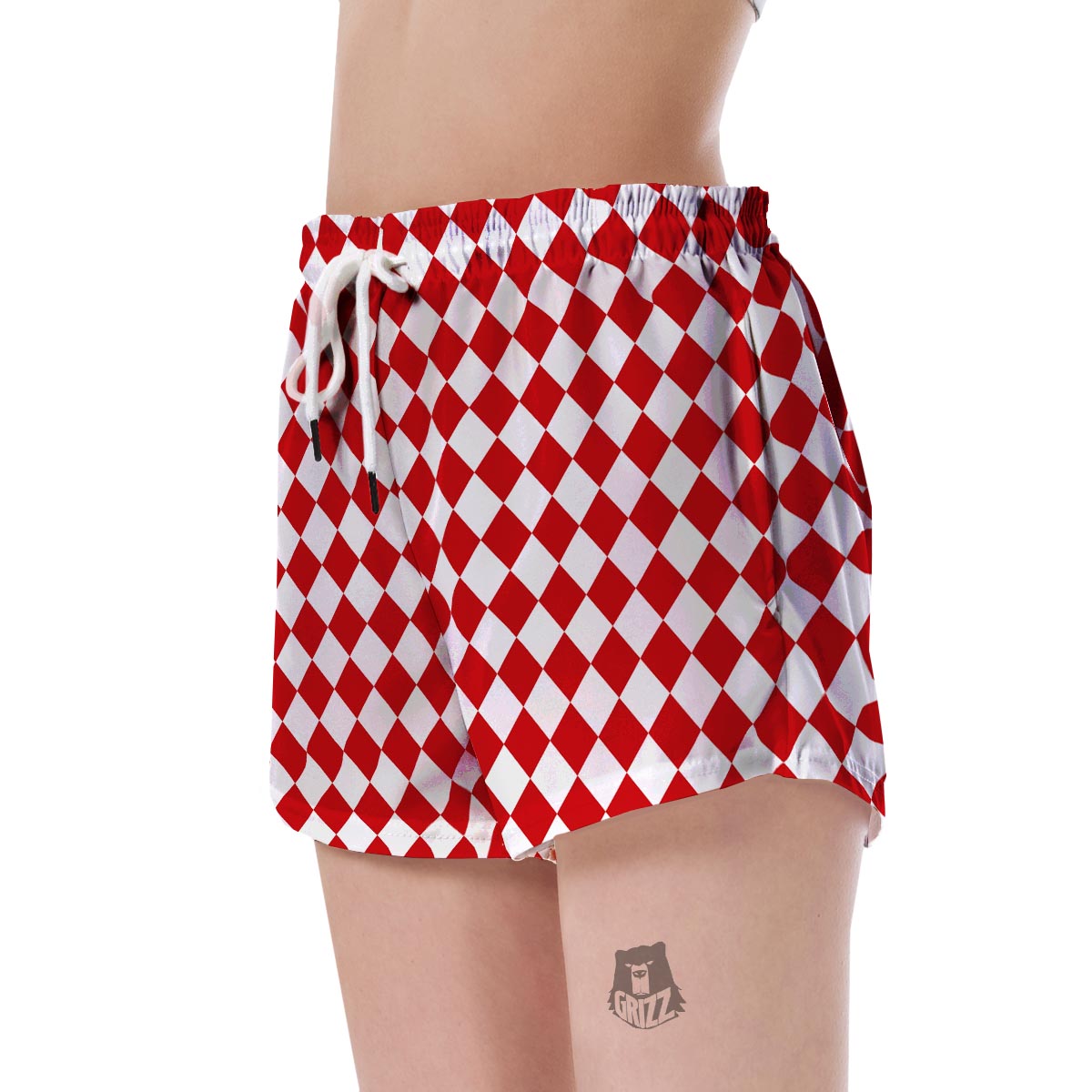 Harlequin Pattern Print Women's Shorts-grizzshop