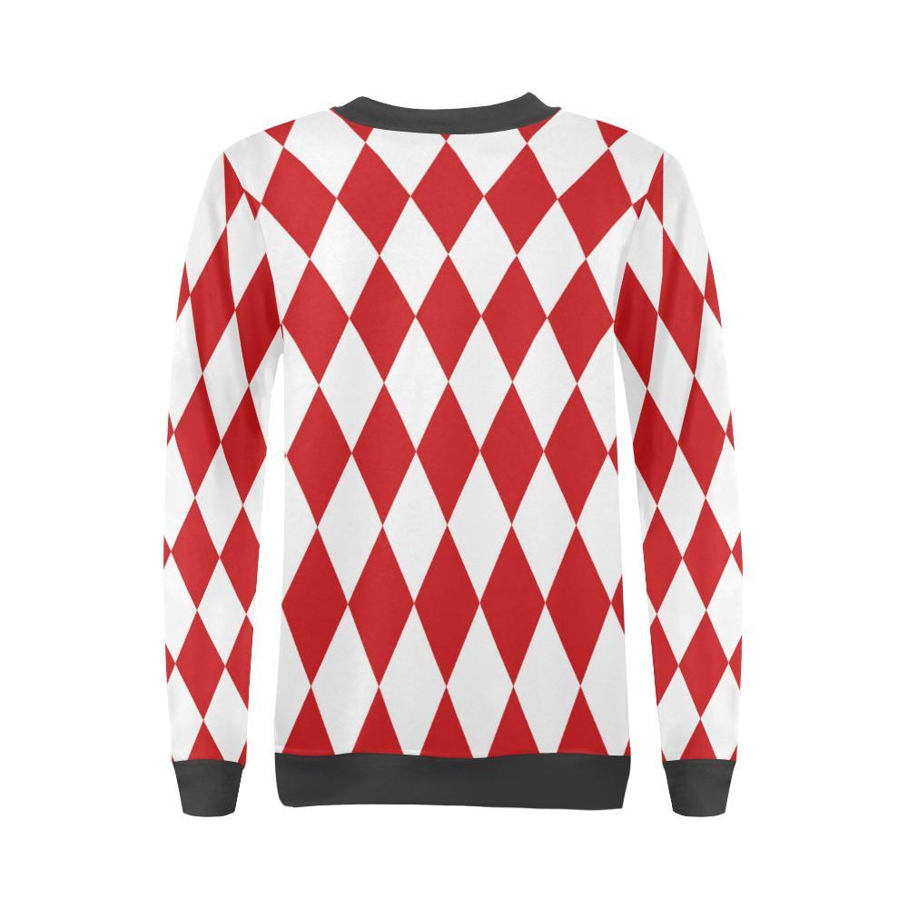 Harlequin Pattern Print Women's Sweatshirt-grizzshop