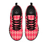 Harlequin Pink Print Pattern Black Sneaker-grizzshop