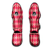 Harlequin Pink Print Pattern Muay Thai Shin Guards-grizzshop