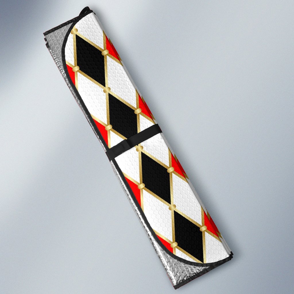 Harlequin Print Pattern Car Sun Shade-grizzshop