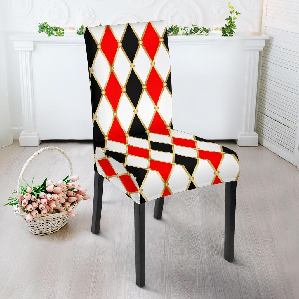 Harlequin Print Pattern Chair Cover-grizzshop